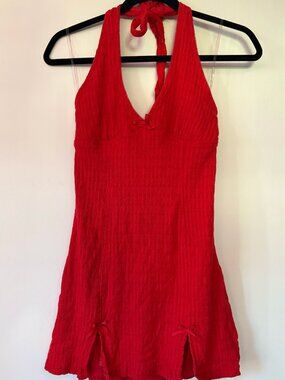 Beverly and Beck red halter neck dress pacsun size S